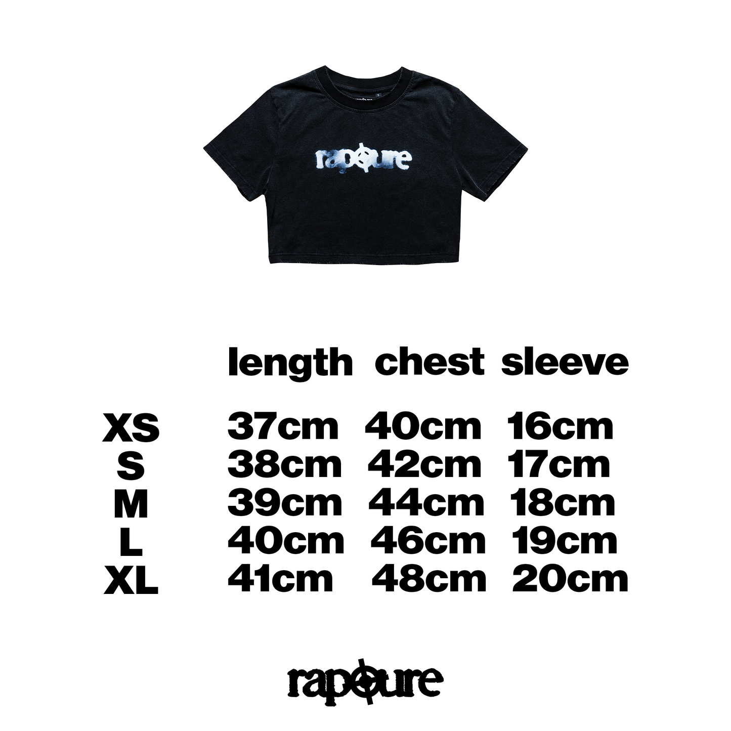 'RAPTURE' WOMENS BABY CROP TEE